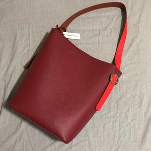 Who What Wear Two Tone Bucket Bag with Pouch